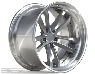 Silver Double-V Deep-Lip Forged Wheel
