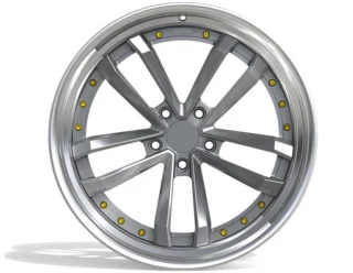 Silver Double-V Deep-Lip Forged Wheel