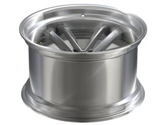 Silver Double-V Deep-Lip Forged Wheel