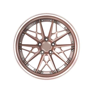 Rose Copper Cross-Braced Y-Spoke Monoblock Wheel