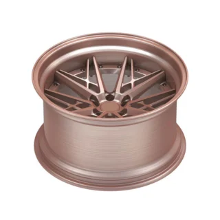 Rose Copper Cross-Braced Y-Spoke Monoblock Wheel