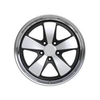 Silver Black Paddle-Spoke Forged Wheel