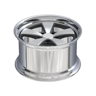 Silver Black Paddle-Spoke Forged Wheel