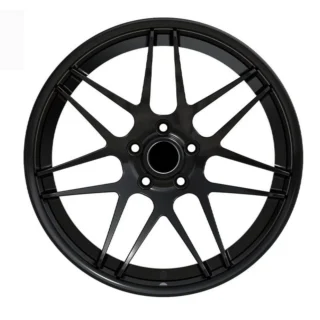 Black Curved Split-Spoke Monoblock Wheel