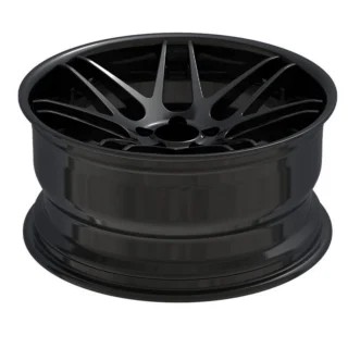 Black Curved Split-Spoke Monoblock Wheel