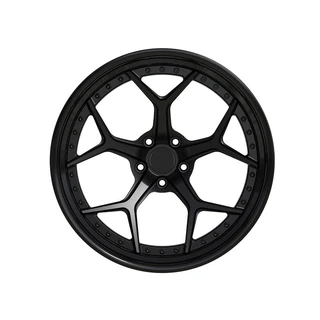 Black Open-Y Deep-Lip Forged Wheel