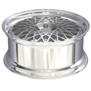 Silver Layered-Mesh Deep-Lip Forged Wheel