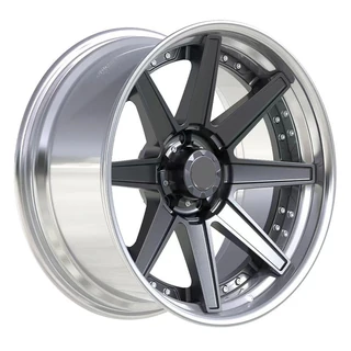 Graphite Eight-Spoke Polished-Lip Forged Wheel