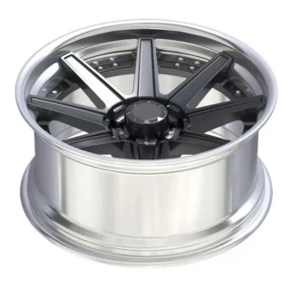 Graphite Eight-Spoke Polished-Lip Forged Wheel