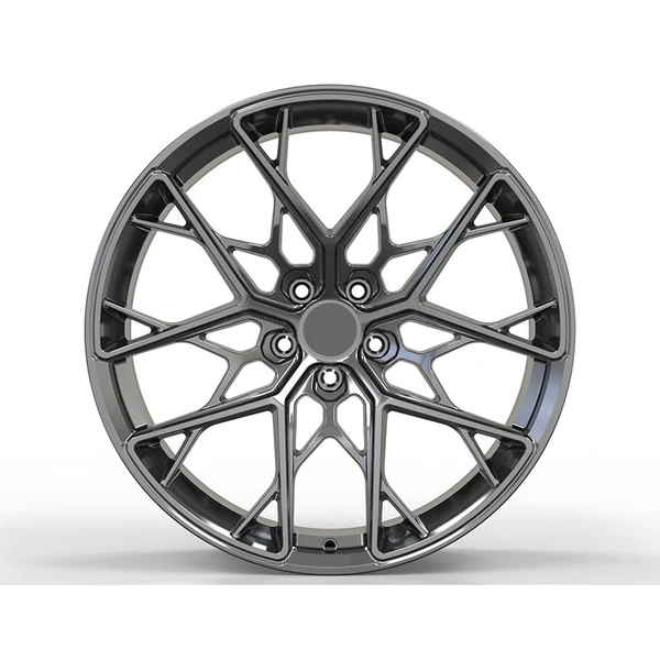 Graphite Braced-Y Monoblock Wheel — Front braced-Y pattern, teardrop root openings and five-hole hub