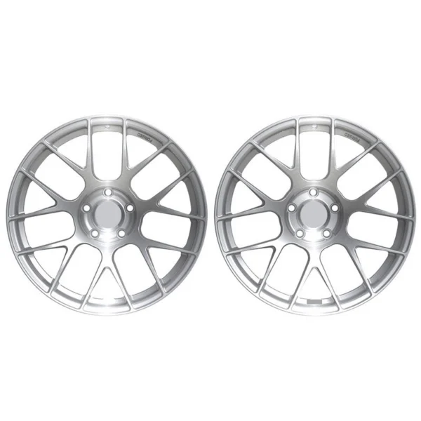 Silver Broad-Curve Ten-Spoke Forged Wheel — Front faces and five mounting holes