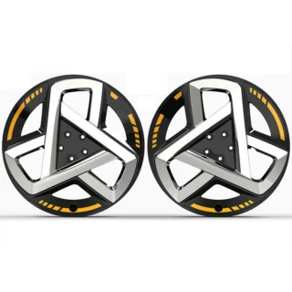 Yellow-Accent Triangular Forged Wheel