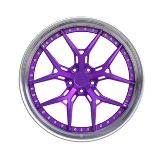 Purple Slotted Y-Spoke Forged Wheel