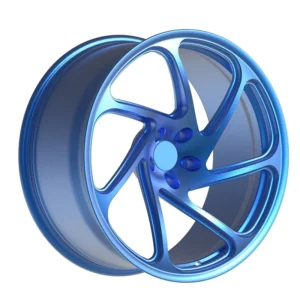 Metallic Blue Five-Spoke Concave Forged Wheel – WV-FG-001