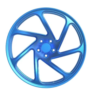 Metallic Blue Five-Spoke Concave Forged Wheel – WV-FG-001 — front view