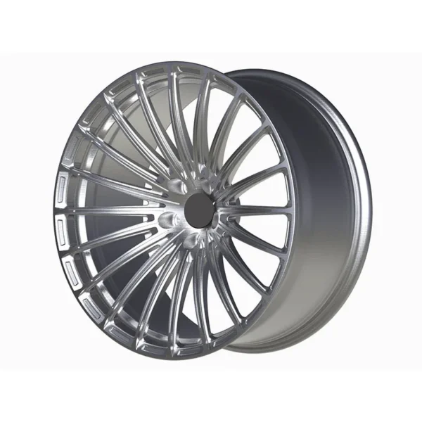 Polished Multi-Spoke Concave Forged Wheel – WV-FG-003 — rear three-quarter view