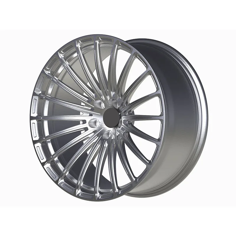 Polished Multi-Spoke Concave Forged Wheel – WV-FG-003 — rear three-quarter view