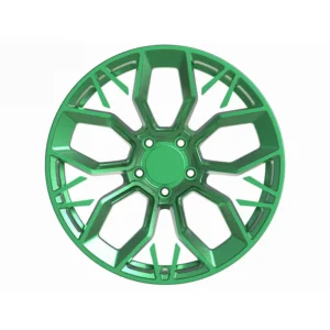 Emerald Green Split-Mesh Concave Forged Wheel – WV-FG-005 — front view