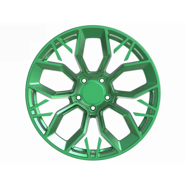 Emerald Green Split-Mesh Concave Forged Wheel – WV-FG-005 — front view
