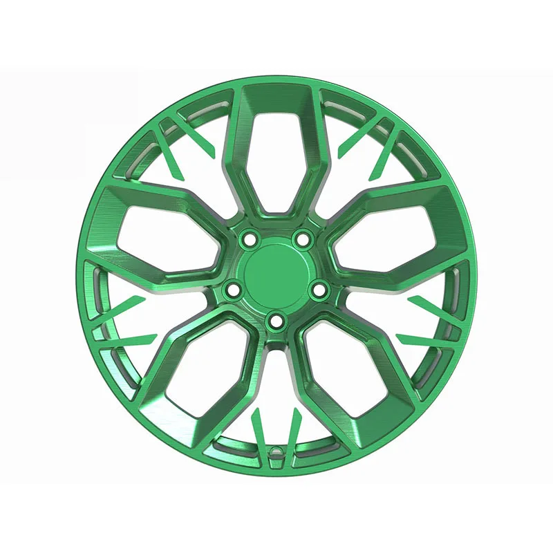 Emerald Green Split-Mesh Concave Forged Wheel – WV-FG-005 — front view