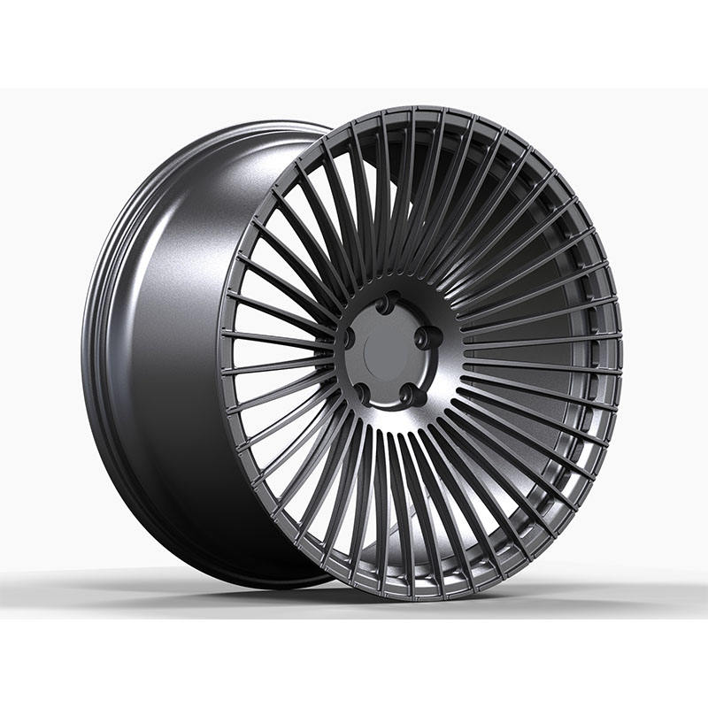 Fine-Spoke Monoblock Forged Wheel — Front three-quarter view