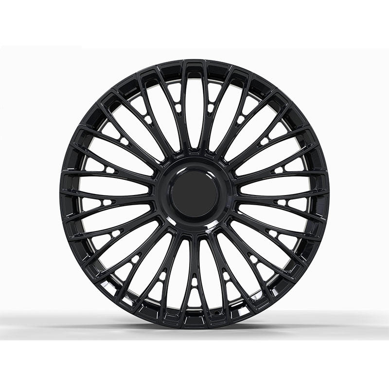 Black Tapered Multi-Spoke Forged Wheel