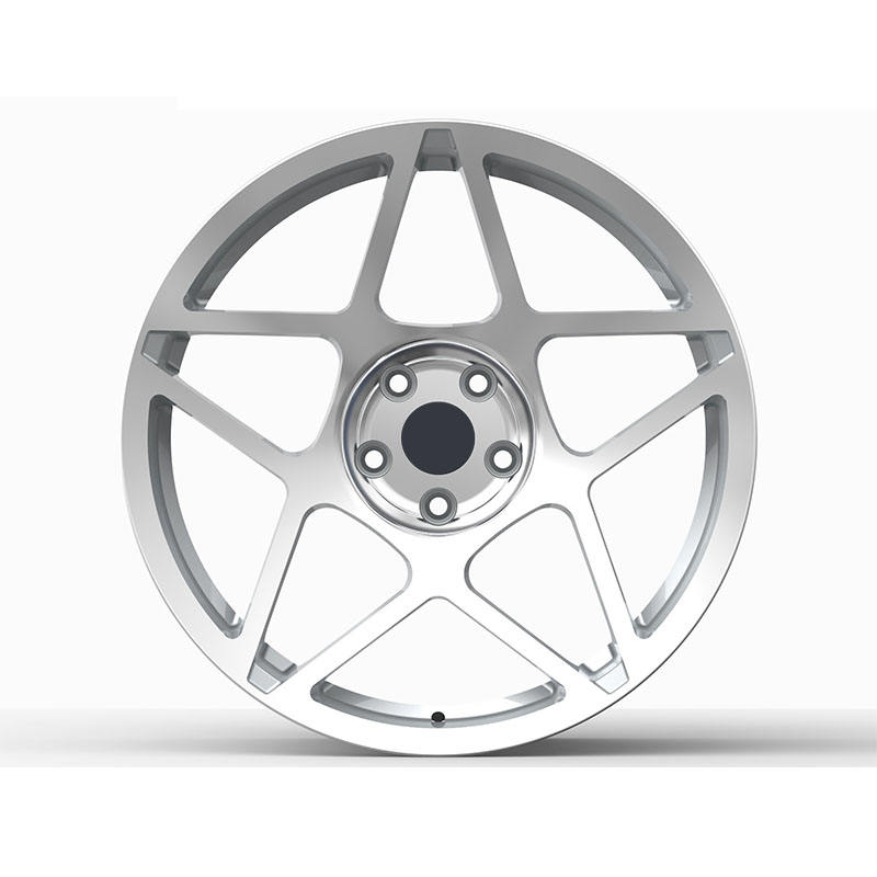 Angular Split Five-Spoke Forged Wheel — Front five-hole design example