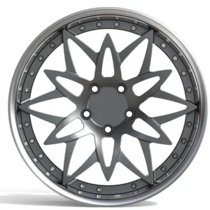 Starburst Deep-Lip Forged Wheel — Front five-hole design example