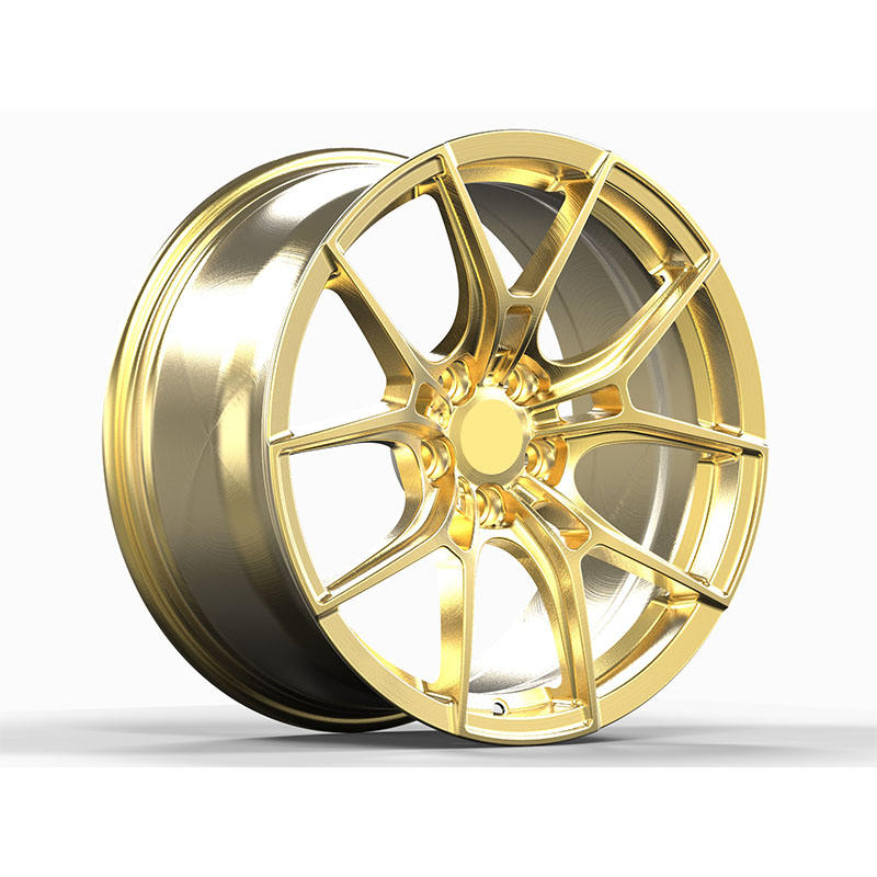 Gold Split-Spoke Forged Wheel