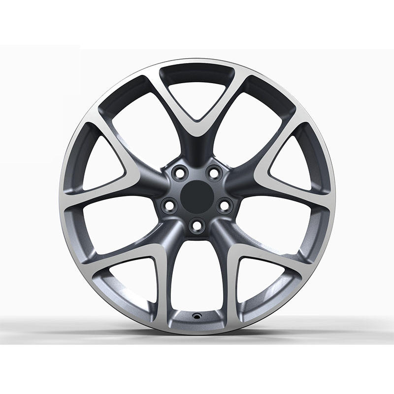 Silver Split-Spoke Forged Wheel — Front five-hole design example