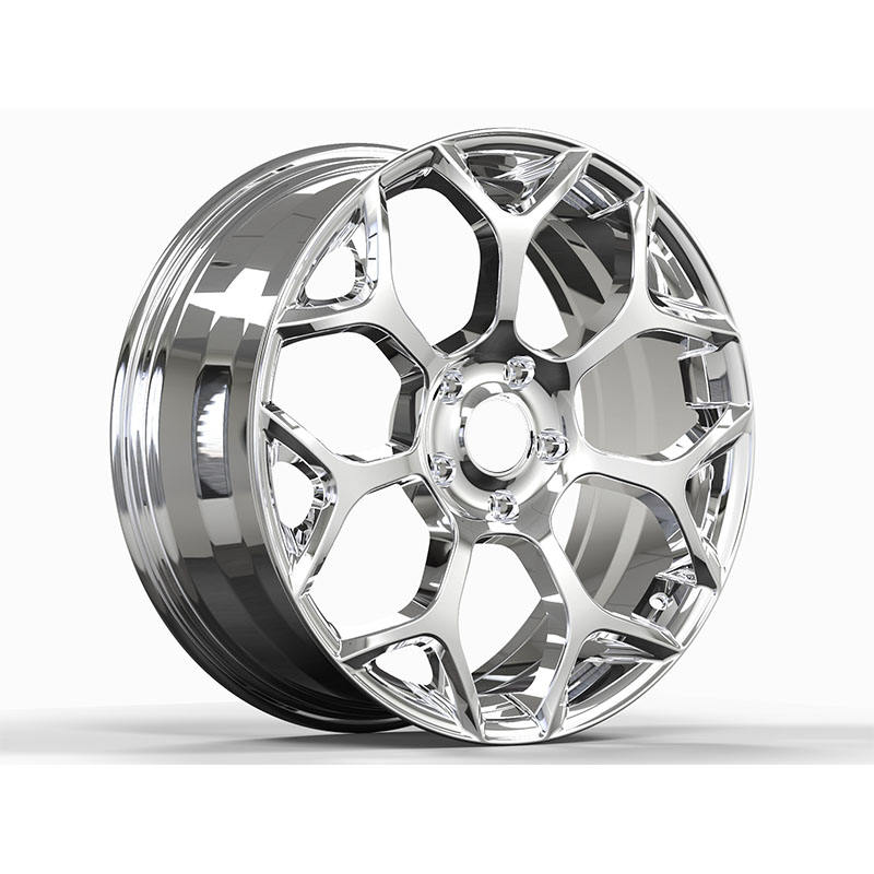 Polished Angular Y-Spoke Forged Wheel