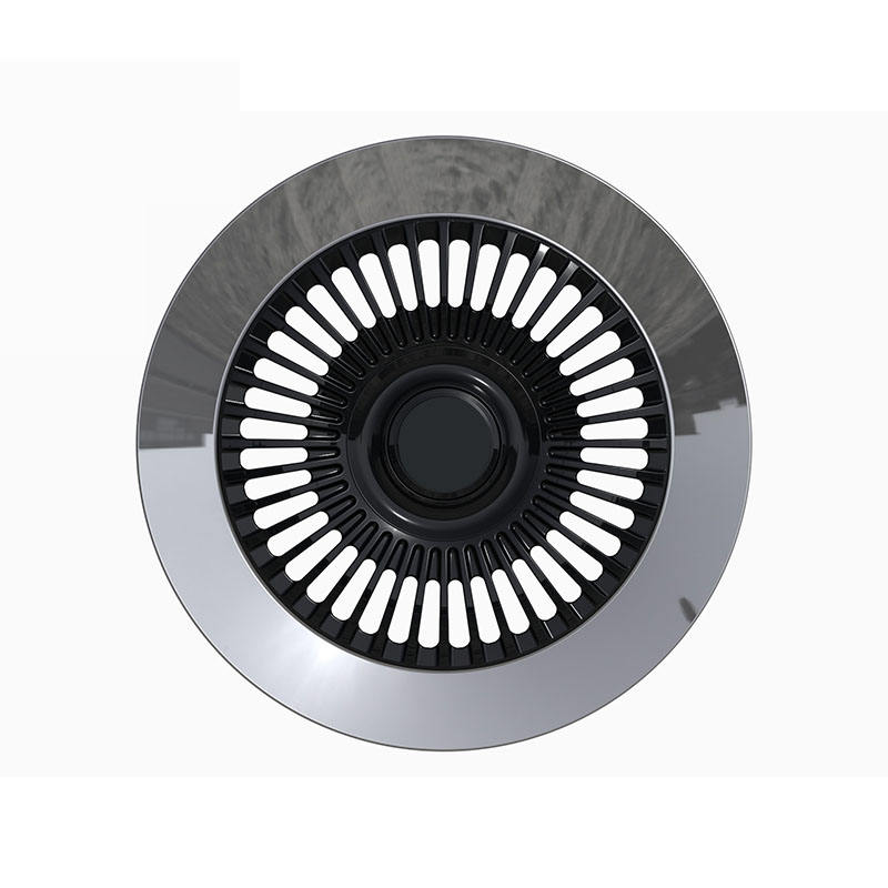 Polished-Rim Turbine Forged Wheel — Front silver-ring and black radial-fin face